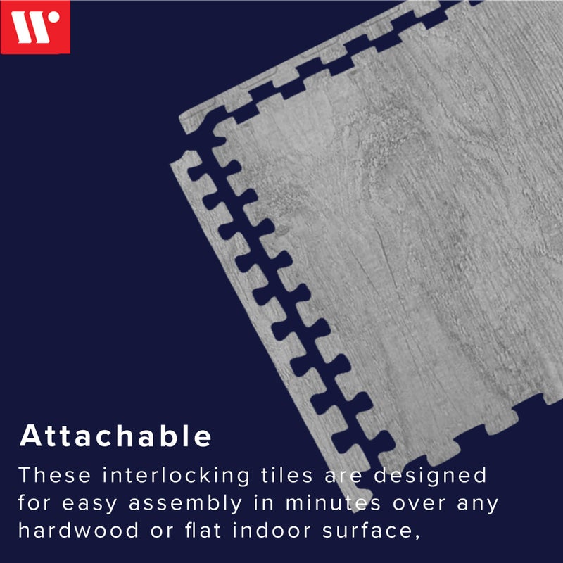 We Sell Mats Forest Floor Farmhouse 3/8 Inch Thick Printed Foam Tiles, Premium Wood Grain Interlocking Foam Floor Mats, Anti-Fatigue Flooring â€“ Stylish Flooring Solution - Image 5
